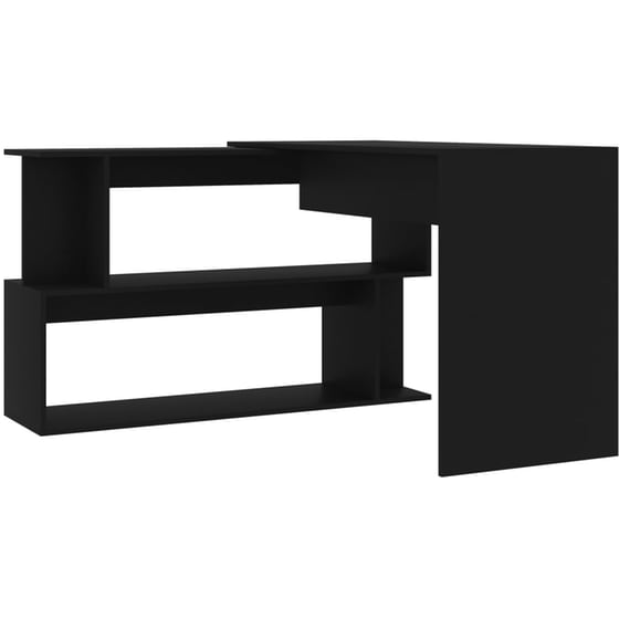 Γραφείο Γωνιακό VidaXL από Μοριοσανίδα 200x50cm - Μαύρο image 4