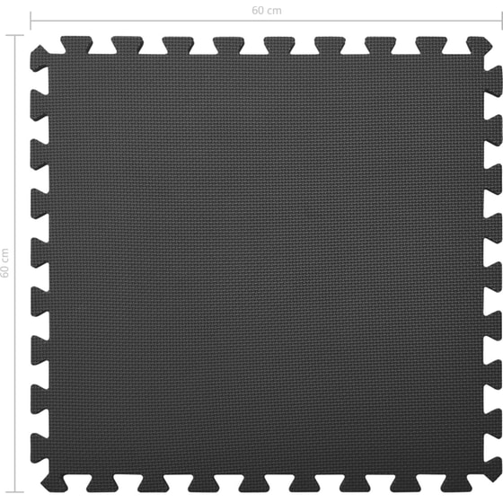 Δάπεδο Γυμναστικής VidaXL από EVA Foam Σετ 6 Τμχ 60x60 cm - Μαύρο image 8