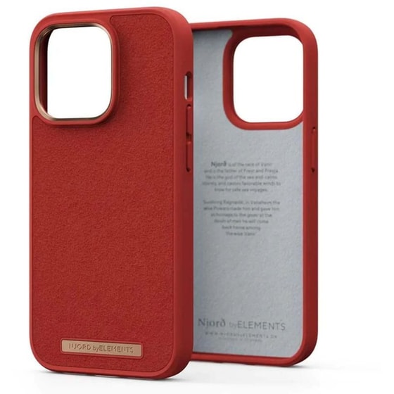 Θήκη Apple iPhone 14 Pro - Njord Suede Comfort+ Case - Burnt Orange image 0