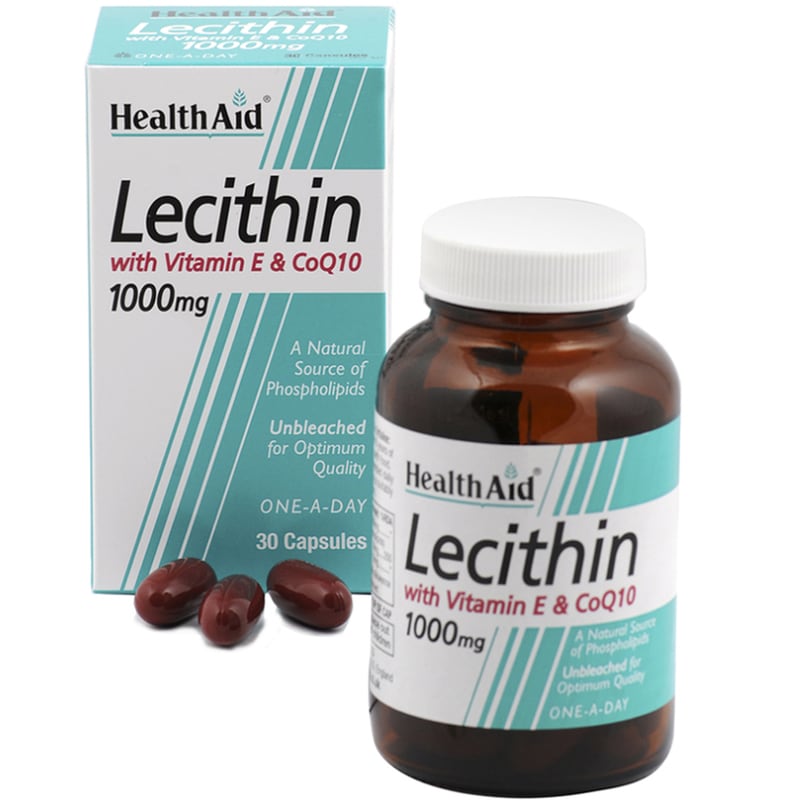 Λιποδιαλύτης Health Aid Lecithin With Coq10 και Vitamin E - 30 κάψουλες