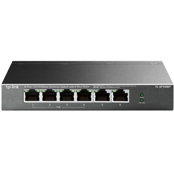 TP-Link TL-SF1006P Network Switch Unmanaged (10/100Mbps) 6-Port PoE+ Support image 0