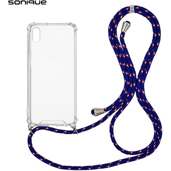 Θήκη Apple iPhone XS Max - Sonique με Κορδόνι Armor Clear - Μπλε image 0