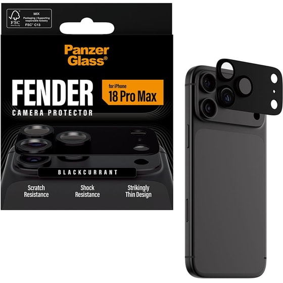 Προστατευτικό καμερών Apple iPhone 18 Pro Max - PanzerGlass Fender Camera Protector - Black image 4