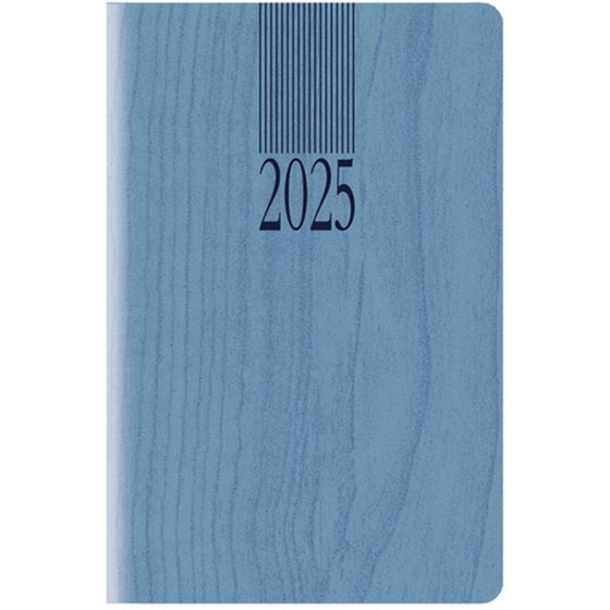 Ημερολόγιο Διήμερο 2025 Θεοφύλακτος 12M 6.5x10 cm Woodline Γαλάζιο image 0
