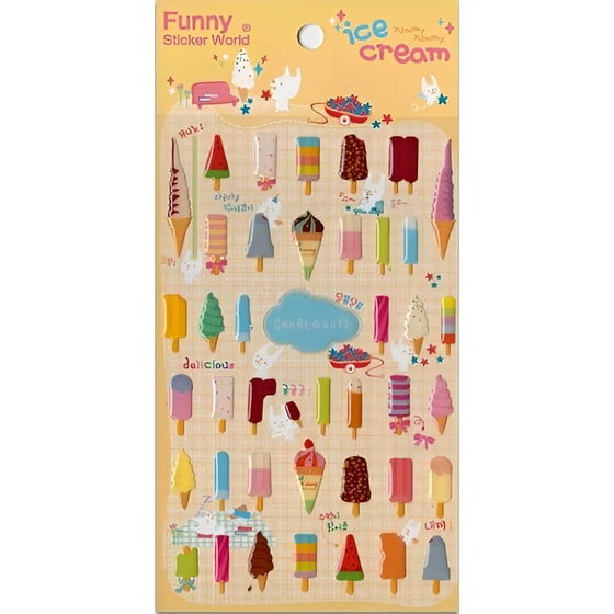 Αυτοκόλλητα Funny Stickers Ice Cream image 0
