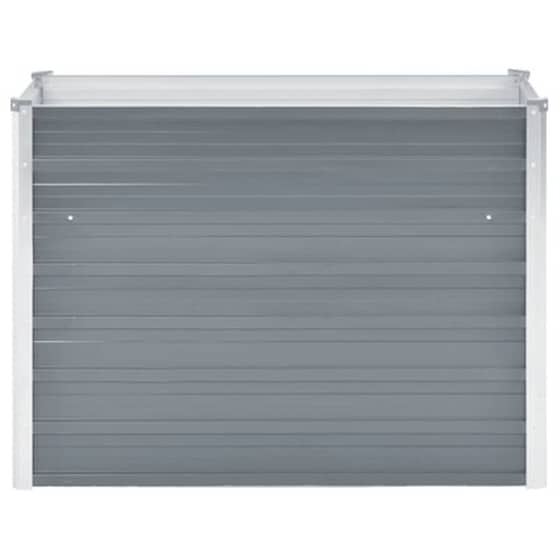 Vidaxl Ζαρντινιέρα Υπερυψωμένη Γκρι 100x40x77 Εκ. Γαλβανισμ. Χάλυβας image 4