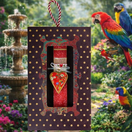 Λαμπάδα&nbsp;Synchronia&nbsp;Καρδιά&nbsp;Φλοράλ&nbsp;Μικρή&nbsp;Κόκκινο image 3