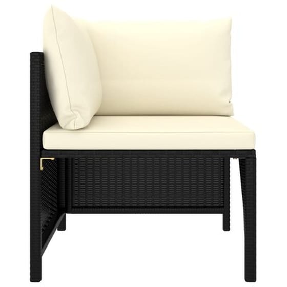 Vidaxl Σαλόνι Κήπου 6 Τεμαχίων Μαύρο Από Συνθετικό Ρατάν Με Μαξιλάρια image 5