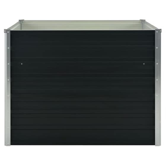 Vidaxl Ζαρντινιέρα Ψηλή Ανθρακί 100x100x77 Εκ. Γαλβανισμένος Χάλυβας image 4