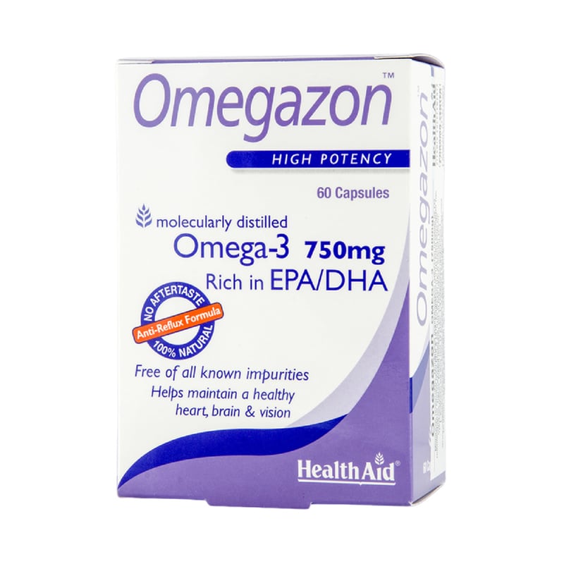 Λιπαρά Οξέα Health Aid Omegazon Omega-3 750mg - 60 κάψουλες