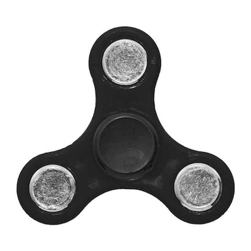 Οεμ Fidget Spinner Anti Stress Αγχολυτικό Πλαστικό Παιχνίδι Ανακούφισης Στρες Μαύρο