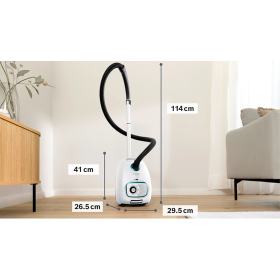 BOSCH BGB41HYG1 WH 600 W με Σακούλα 4 L Λευκό Ηλεκτρική Σκούπα image 7