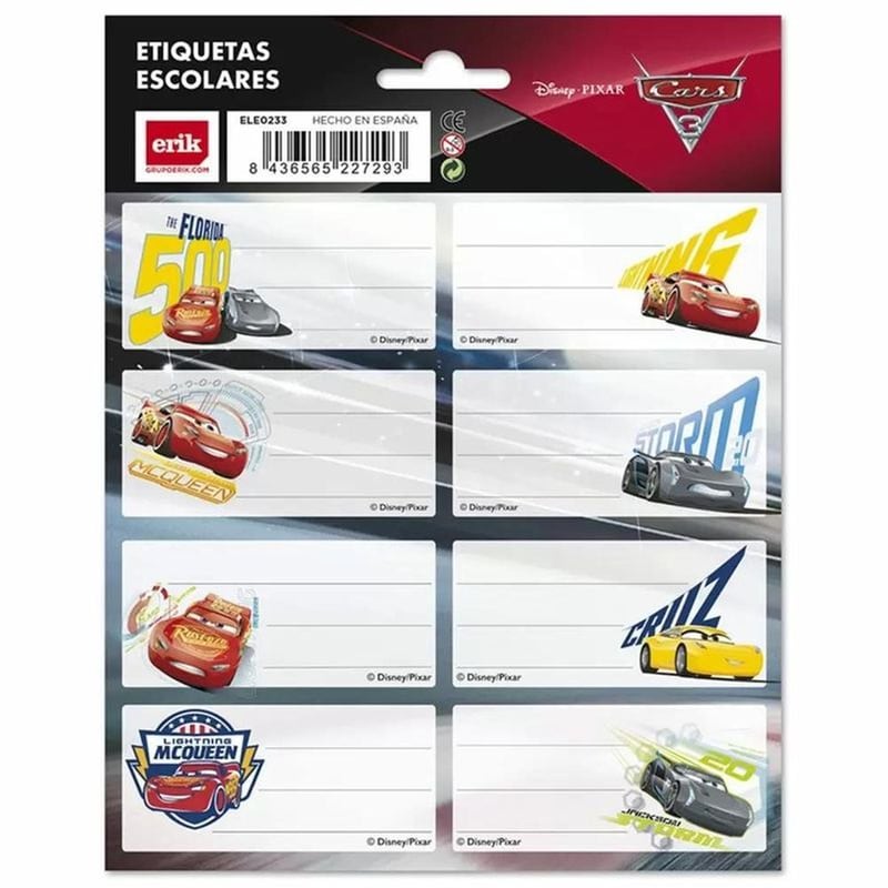 GRUPOERIK Disney - Cars 3 Αυτοκόλλητες Ετικέτες (8x2)