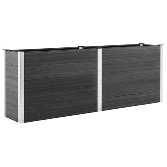 Vidaxl Ζαρντινιέρα Γκρι 250 X 100 X 91 Εκ. Από Wpc image 2