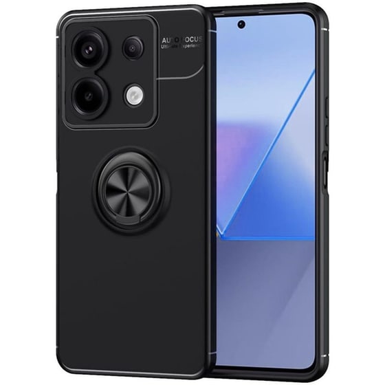 Θήκη Xiaomi Redmi Note 13 5G - Ancus AutoFocus Shock Proof με Ring Holder - Black image 0
