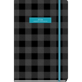 Ημερολόγιο Ημερήσιο 2026 The Writing Fields Plaid 12Μ Μαύρο