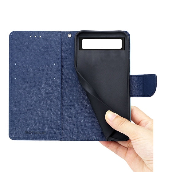 Θήκη Βιβλίο Google Pixel 6a - Sonique Trend Book - Κόκκινο Σκούρο Μπλε image 3
