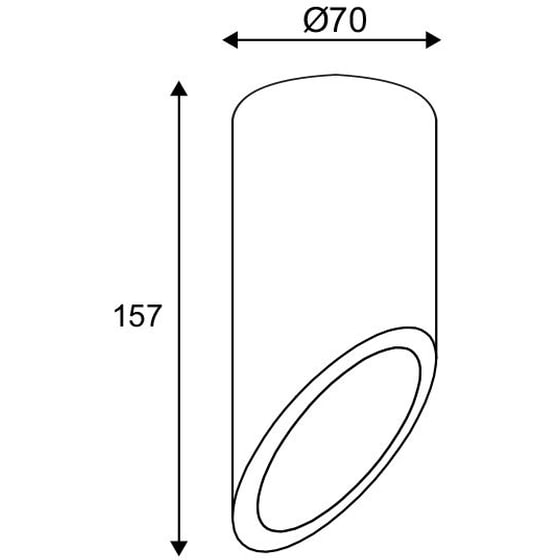 Σποτ Μονόφωτο Aca Faltso Τσιμεντένιο 7x7x15.7 cm - Γκρι image 1