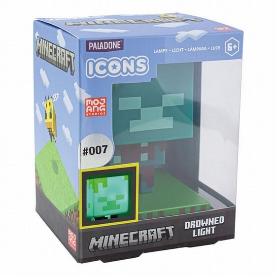 Λάμπα Paladone Minecraft Drowned Zombie Icon Light (PP7999MCF) image 1