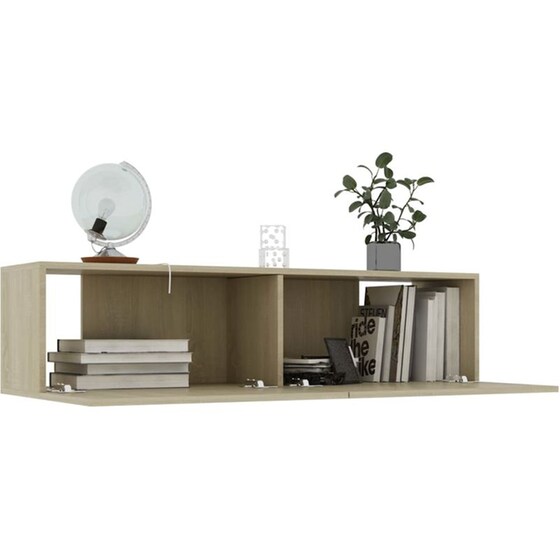 Έπιπλο Τηλεόρασης VidaXL Μοριοσανίδα Δρυς 120x30x30cm - Μπεζ image 3