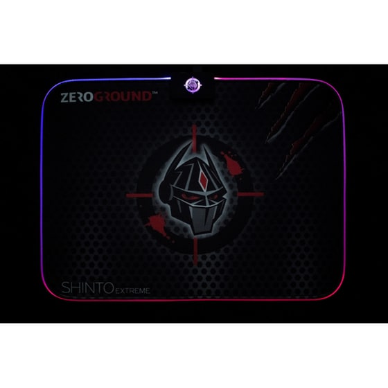 Zeroground Shinto Extreme v2 Gaming Mouse Pad Medium 350mm με RGB Φωτισμό Μαύρο image 1