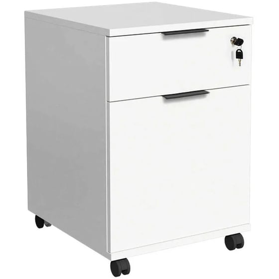 Συρταριέρα Γραφείου Spitishop με Ντουλάπι A-d Rio White Rkm-311-dd-1 41x45x61 cm - Λευκή image 0