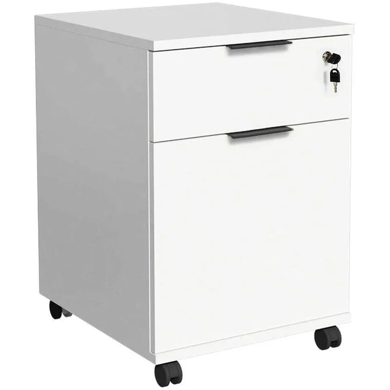 Συρταριέρα Γραφείου Spitishop με Ντουλάπι A-d Rio White Rkm-311-dd-1 41x45x61 cm - Λευκή