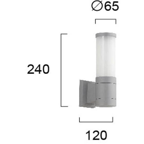 Απλίκα Viokef Cavo 4036700 από Αλουμίνιο/Γυαλί - Γκρι image 1