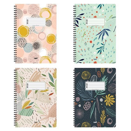 Τετράδιo Σπιράλ Next 2 Θεμάτων 70Φ Floral 70 Φύλλων (1 Τεμάχιο) image 0