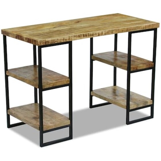 Γραφείο Μελέτης VidaXL από Ξύλο Μάνγκο 110x55cm - Φυσικό image 5