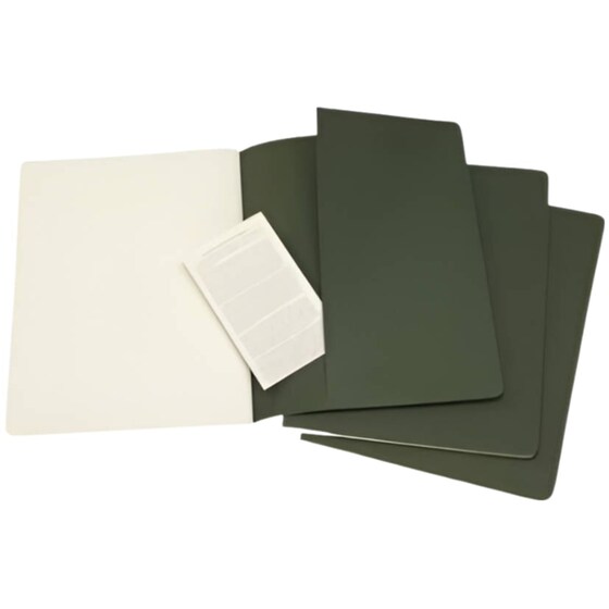 Σημειωματάριο Moleskine Plain Cahier Myrtle Green Large (3 Τεμάχια) image 2