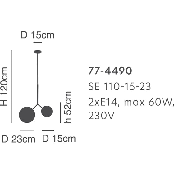 Φωτιστικό Οροφής Homelighting Prato E14 Μεταλλικό 23x52cm - Χρυσό image 2
