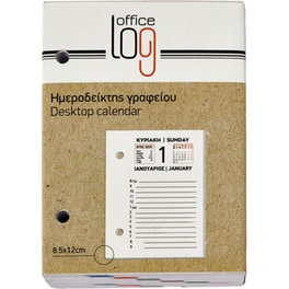 Ημεροδείκτης 2025 Office Log Γυριστός 8.5x12cm