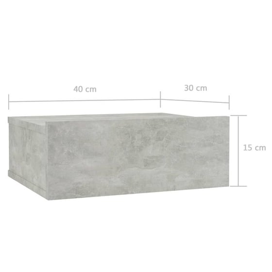 Κομοδίνο Vidaxl Κρεμαστό Από Μοριοσανίδα 2τμχ 40x30x15 cm -  Γκρι Σκυροδέματος image 5