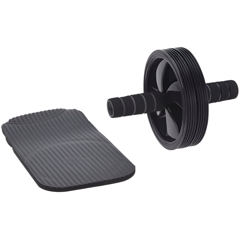 ARIA TRADE Ρόδα Κοιλιακών XQ Max Exercise Wheel with Soft Handles με Στρώμα Γυμναστικής - Μαύρο