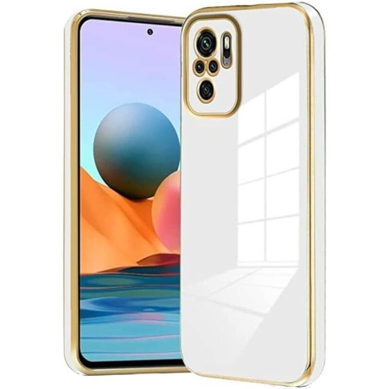 Θήκη Xiaomi Redmi Note 10/Note 10S - Bodycell Gold Plated - White