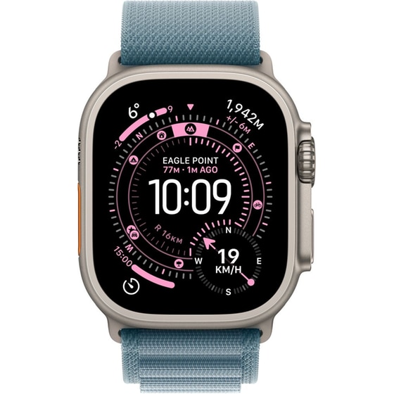 Apple Watch Ultra 3 GPS + Cellular 49mm Natural Titanium Case with Light Blue Alpine Loop - L image 1