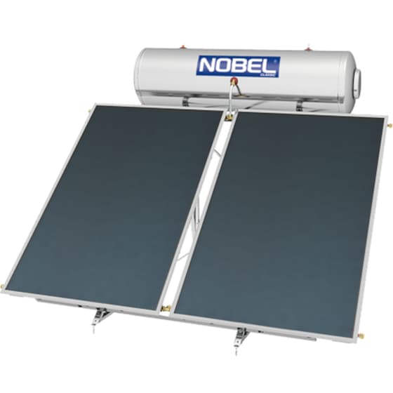 Ηλιακός Θερμοσίφωνας NOBEL Classic Glass 200L/4τμ Tριπλής Ενέργειας Ταράτσας image 2