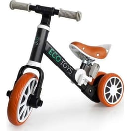 Παιδικό Ποδήλατο Ισορροπίας Ecotoys Lc-v1307 - 2 Σε 1 Ατσάλινο Κατάλληλο Για Παιδιά 2+ Ετών - 65x31x49 cm, Μαύρο