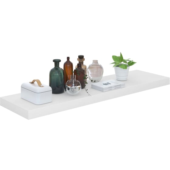 Ράφια Τοίχου VidaXL από MDF 90x23.5x3.8 cm 2 Τμχ - Λευκό image 6