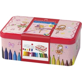 Σετ ζωγραφικής σε Μεταλλικό Κουτί Faber Castell Felt Tip Pen Connector Μπαλαρίνες