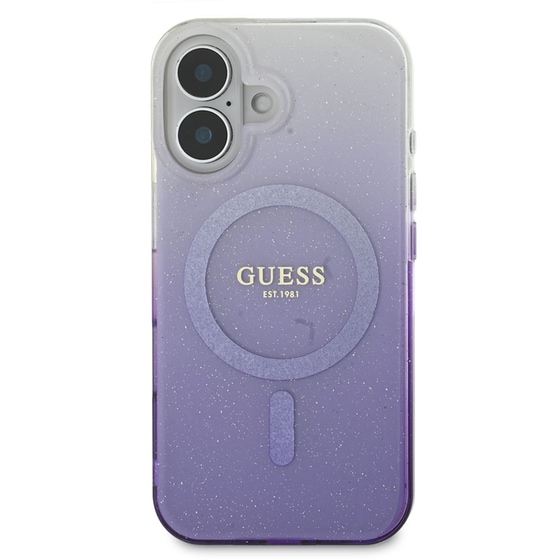 Θήκη Apple Iphone 16 - Guess glitter Gradient - Μωβ image 2