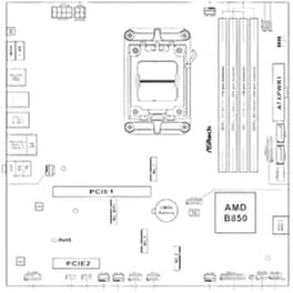 ASRock B850M Pro RS Motherboard Micro ATX με AMD AM5 Socket 90-MXBR6-A0UAYZ