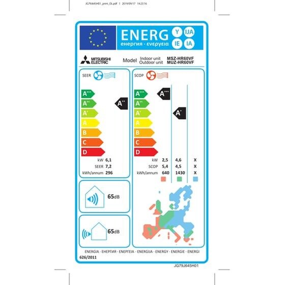 MITSUBISHI Electric MSZ/MUZ-HR60VFK Κλιματιστικό Inverter 22.000 BTU A++/A+++ με WiFi image 4