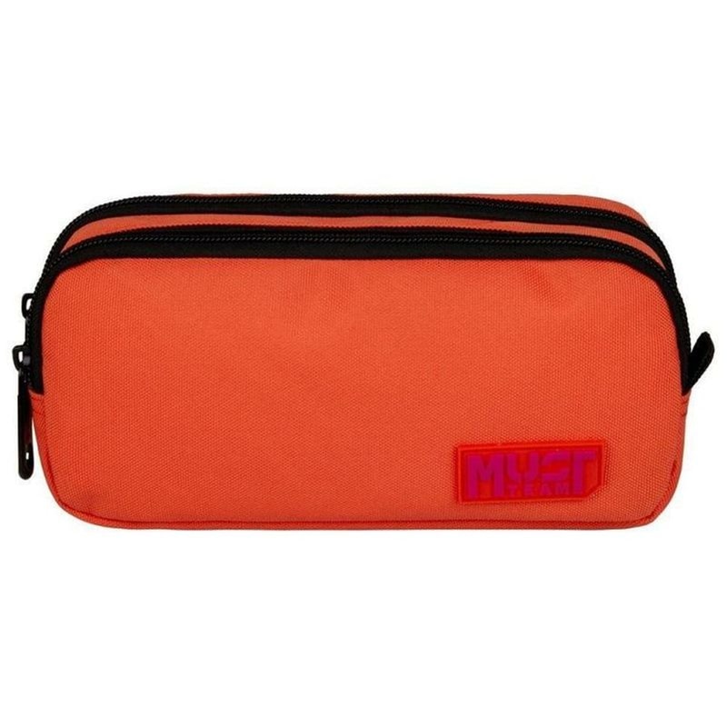 Κασετίνα Βαρελάκι Must Team Monochrome Πορτοκαλί με Ροζ