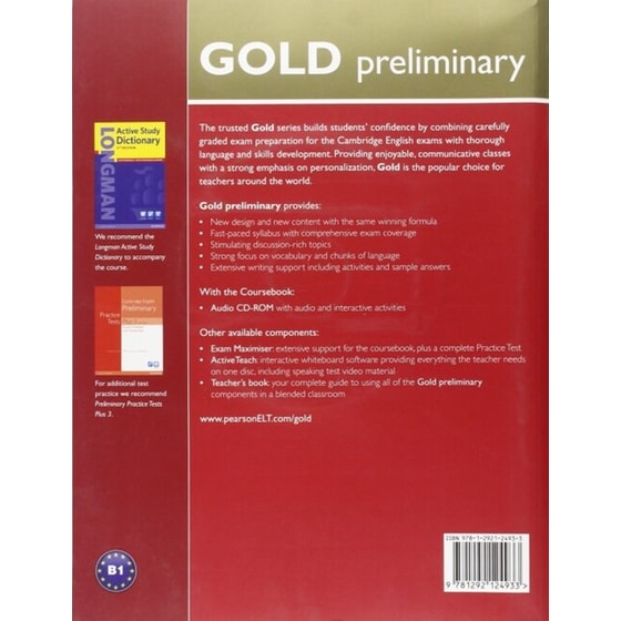 Gold Preliminary Coursebook with CD-ROM Pack image 1