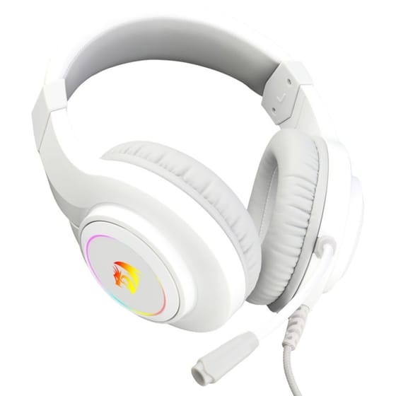 Redragon H260W Hylas Gaming Ενσύρματα Ακουστικά 3.5/USB με RGB Φωτισμό Λευκά image 2