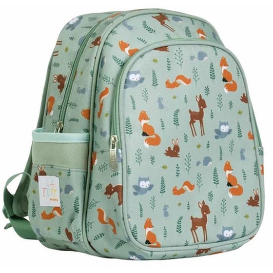 Τσάντα Πλάτης Α Little Lovely Company Με Ισοθερμική Θήκη Forest Friends Πολλών Θηκών Πράσινο image 1