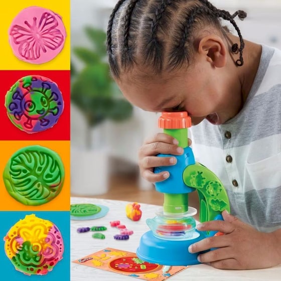 Hasbro Play-Doh Light & Look Microscope Playset (G0494) image 3