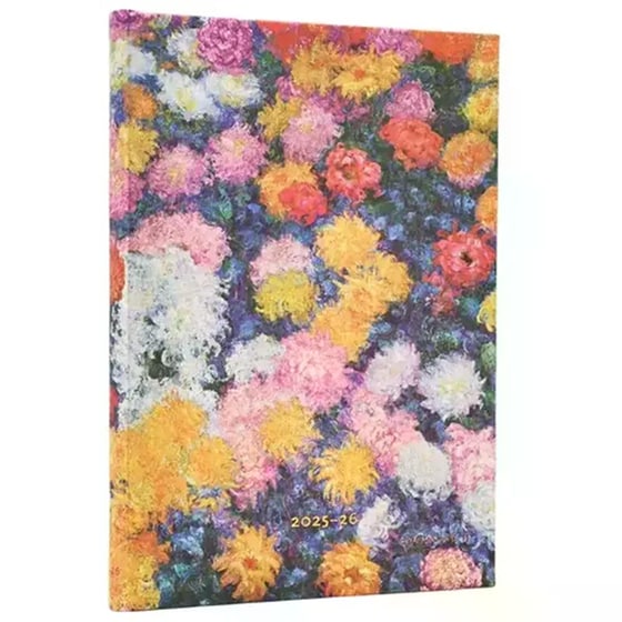 Ημερολόγιο Εβδομαδιαίο Paperblanks 18M 2025-2026 Midi Monet's Chrysanthemums image 0